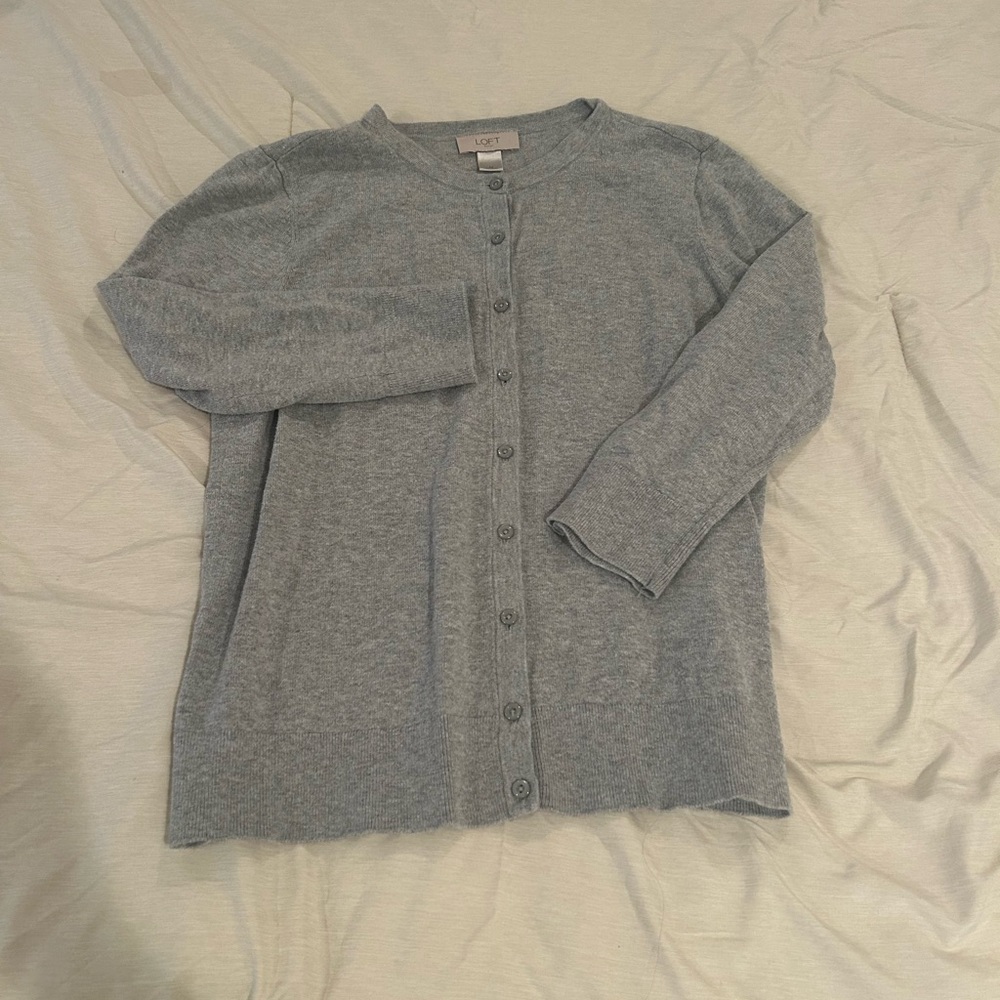 LOFT Heather Gray Women's Cardigan